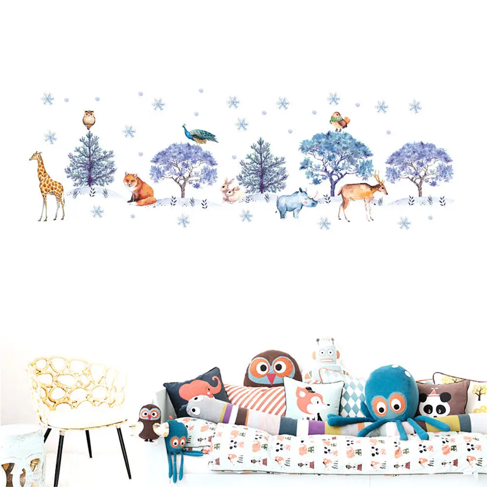 По индивидуальному заказу Рождественская тема вечерние наклейки на стену с