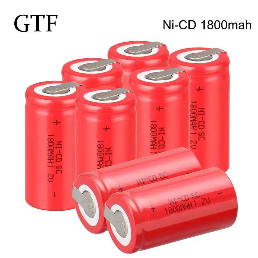 4 20 шт. электродрель SC батареи 1 2 V 1800mAh Ni CD подводная лодка C Перезаряжаемые Батарея