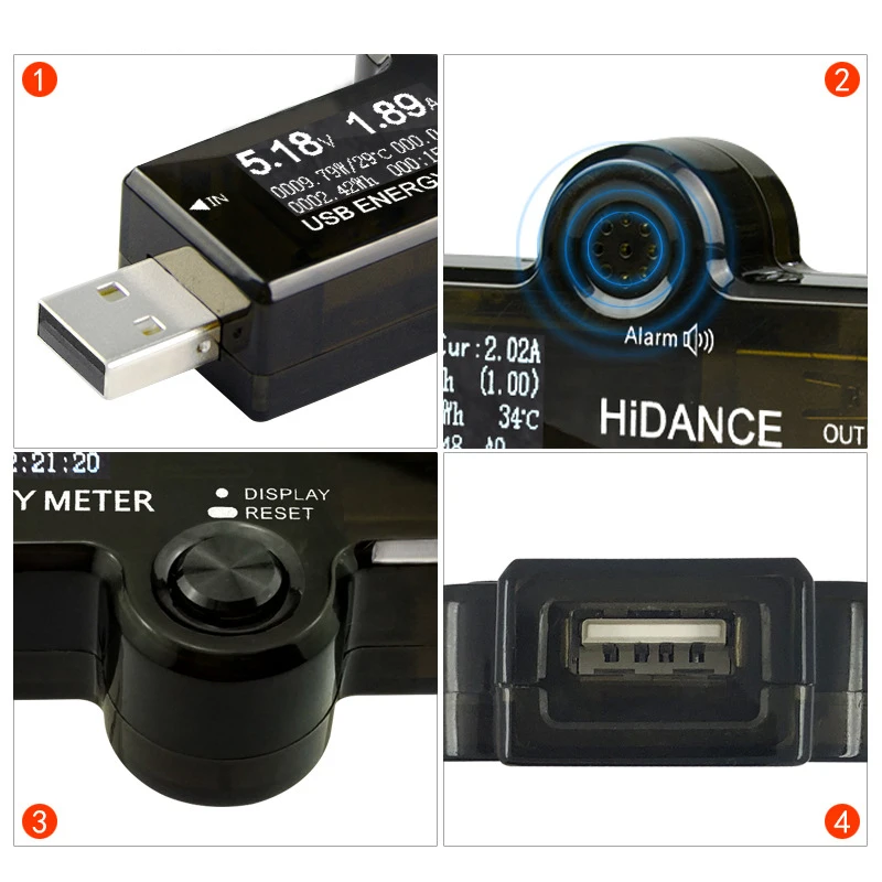 USB3.0 тестер DC Цифровой вольтметр Ток Напряжение цветной измеритель Вольт