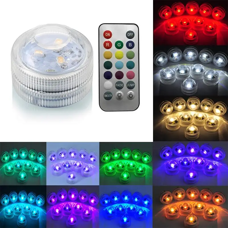 Мульти Цвет погружной светодиодный RGB светильник лампа вечерние ваза подводный