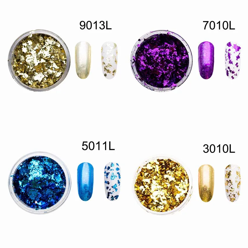 Magic Mirror Effect Glitter Nail Flakes Sequins Powder Colorful Irregular Paillette Chrome Pigment Decoration SF3049 | Красота и