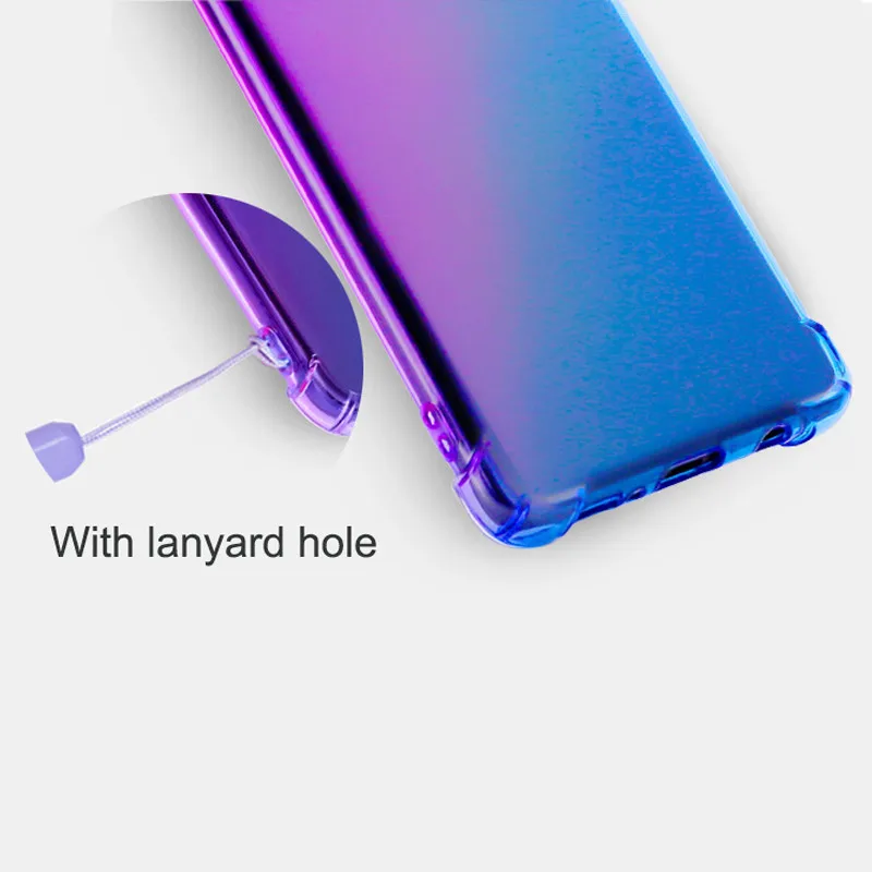 Чехол для Samsung Galaxy S10 Plus двухцветный мягкий силиконовый прозрачный чехол из ТПУ
