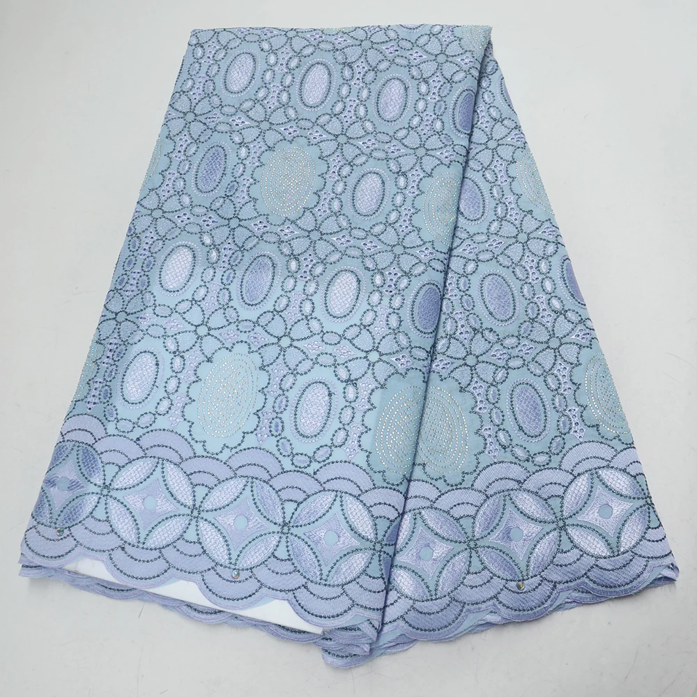 

African dry lace fabric 2019 high quality cotton Swiss voile with stones bridal Nigerian man Swiss voile lace in Switzerland