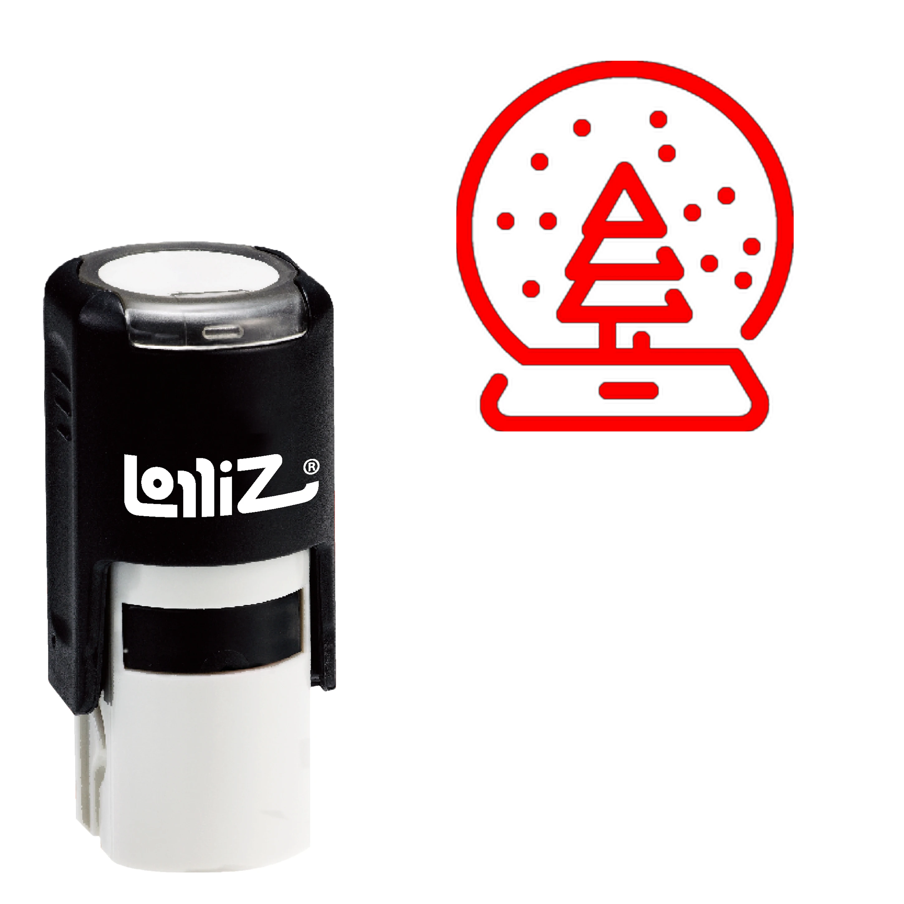 

LolliZ Globe Tree Self-Inking Rubber Stamp - Modern Symbol Series