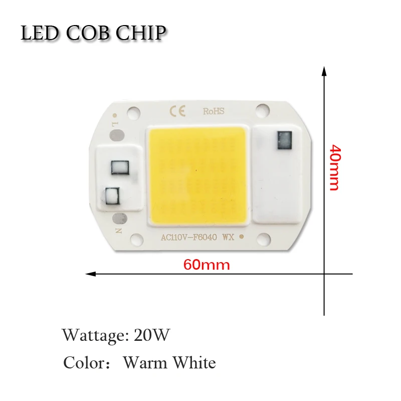 20 Вт 30 50 белый оптовая продажа AC110/220 В светодиодный чип смарт IC драйвер