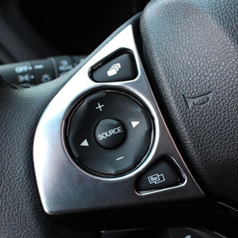 2 шт. Хромированные АБС для интерьера крышка рулевого колеса Накладка Honda HR V Vezel