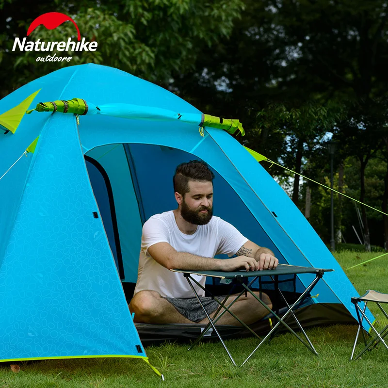 Палатка Naturehike на 2 4 человек алюминиевая двухслойная водонепроницаемая и