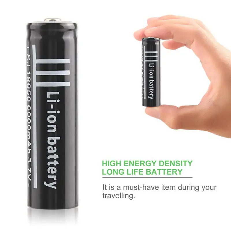 3 7 V 6000Mah 18650 литий-ионная аккумуляторная полимерная литиевая батарея для фонарика