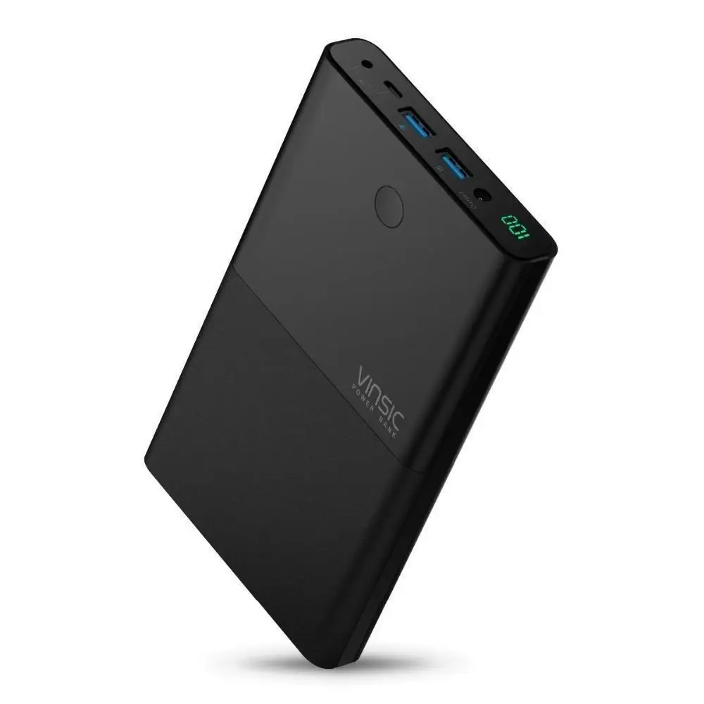 Vinsic 30000 мА/ч высокое зарядное устройство для ноутбука Daul USB внешняя батарея