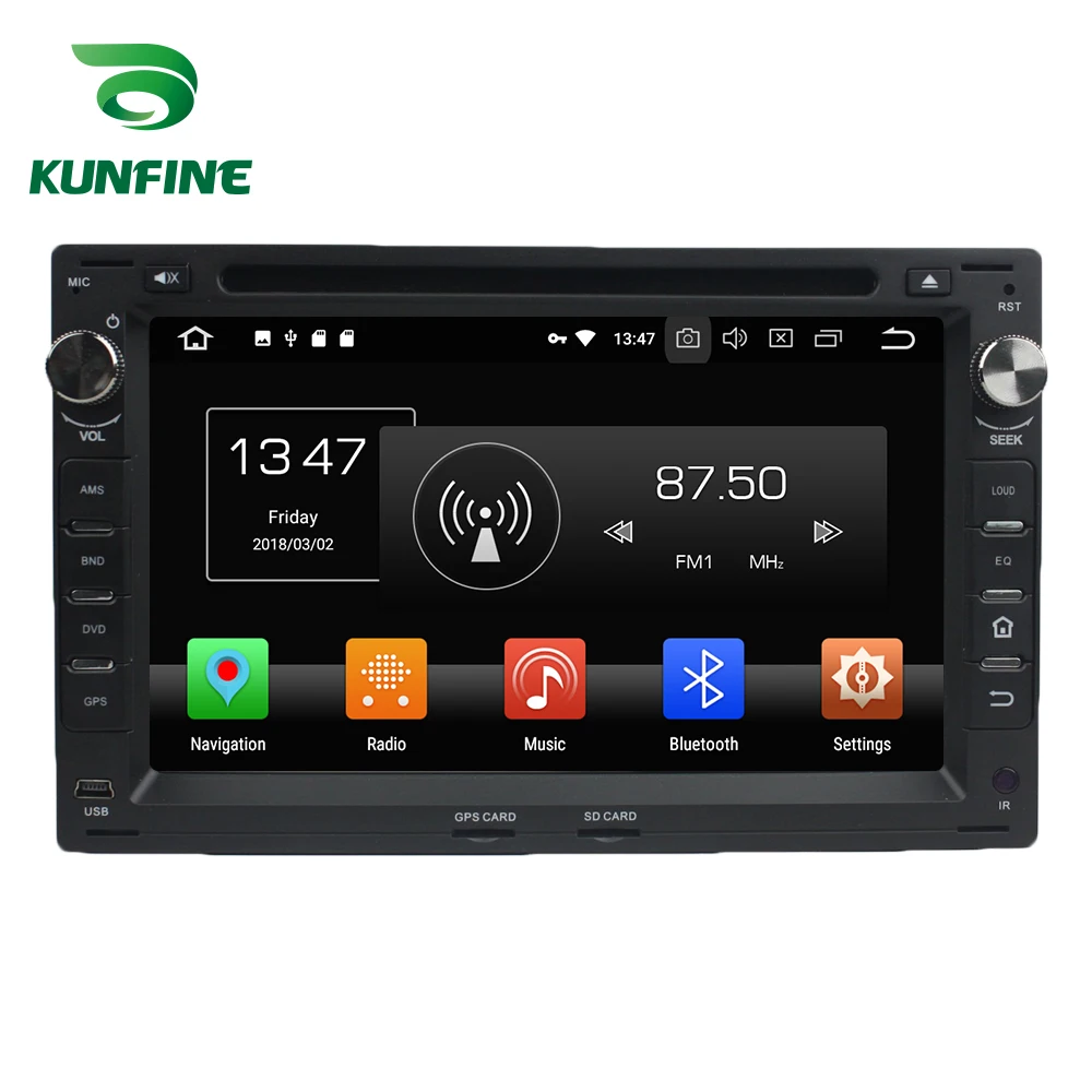 KUNFINE Quad Core 2GB RAM Android 8.1 Car DVD GPS Navigation Multimedia Player Stereo For VW POLO 1998-2005 Radio headunit | Автомобили и
