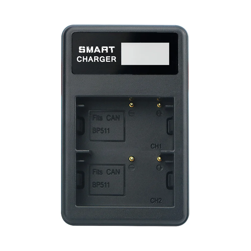 OooSure BP 511 511A 2 слота ЖК дисплей USB Камера Батарея Зарядное устройство для Canon EOS 300D 10D