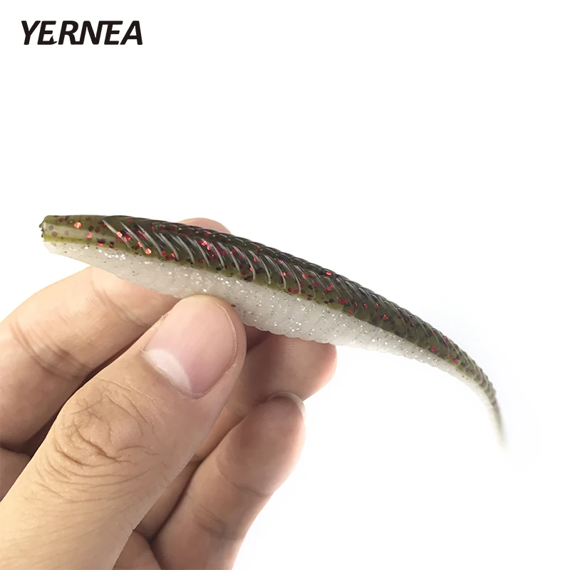 Yernea 1 шт. 6 9 г 13 см 5 цветов на выбор двухцветная Мягкая приманка рыболовная ручная