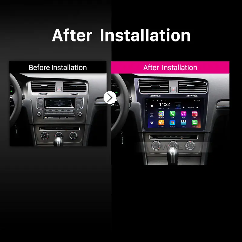 Автомобильный мультимедийный плеер Harfey Android 10 0 2Din Автомагнитола для VW Volkswagen Golf 7
