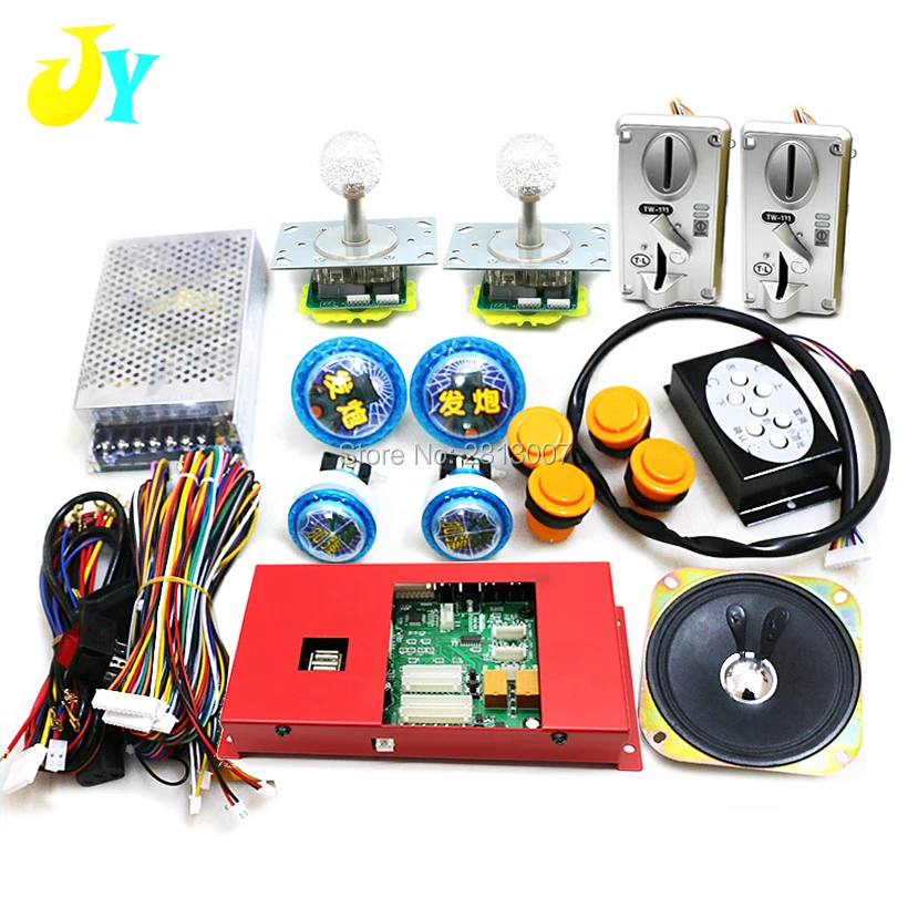 

Fish Hunter Game DIY Set Arcade Kit 20 English Games Fishing Game board LED joystick Push button Coin Acceptor Power S