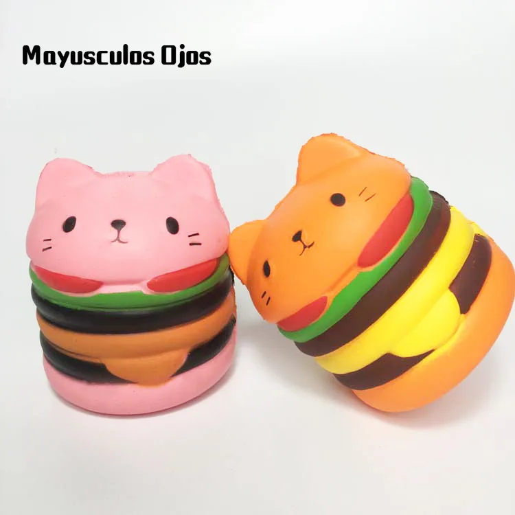 1 шт. Новинка Сжимаемый Кот голова бургер моделирование кошка лицо выражение