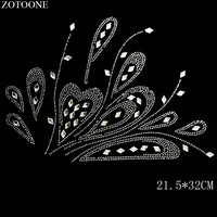 zotoone sewing motif rhinestones for needlework crystal clear ab hotfix rhinestone trim applique for clothes dress decoration e
