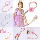 Головной убор принцессы Эльзы для девочек, Плетеный головной убор Рапунцель из плетеной тесьмы для косплея, 2021