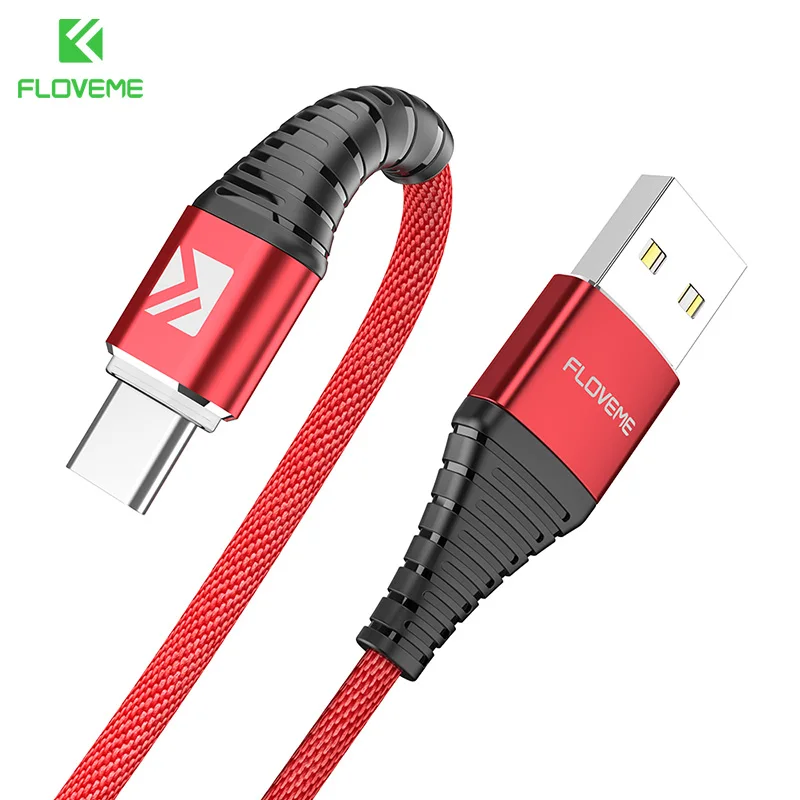 Светодиодный кабель FLOVEME type-C для samsung Galaxy S10E S10 Plus, кабель usb type-C для быстрой зарядки Xiaomi Redmi MI8, Кабель зарядного устройства