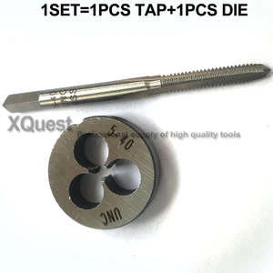 1 Набор круглых штампов и ручного крана UNC 3-48 4-40 5-40 6-32 8-32 10-24 12-24 14-20 унифицированных тонкостенных резьбовых штампов UNF 3-56 4-48 14 -40