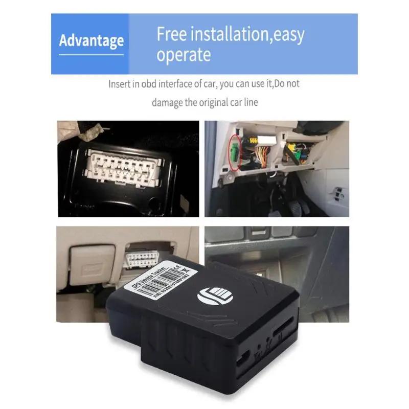 TK306 OBD GPS трекер автомобильный OBD2 16Pin интерфейс в режиме реального времени GSM