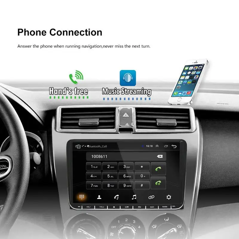 Автомобильный мультимедийный плеер 9 дюймов 2 Din Android 8 1 GPS навигация радио Bluetooth