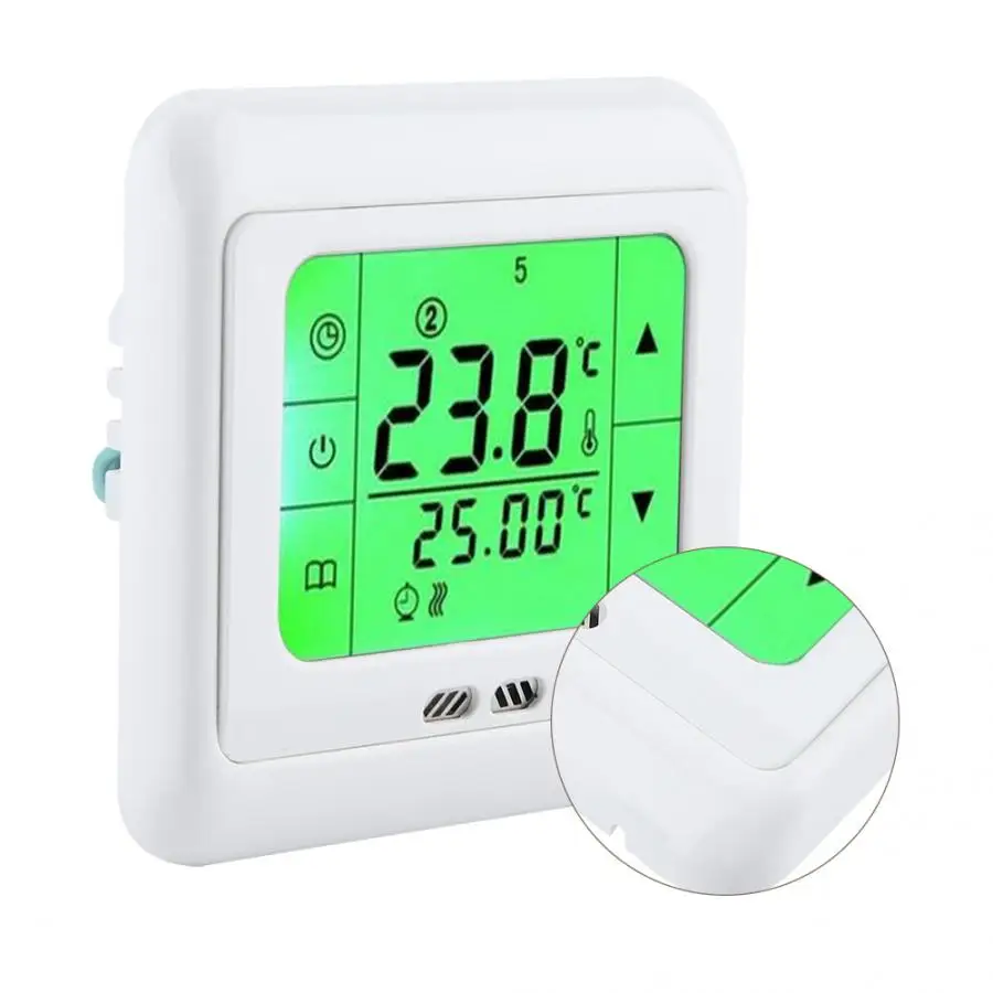 Тепловой терморегулятор LCD сенсорный экран комнатный температурный контроллер