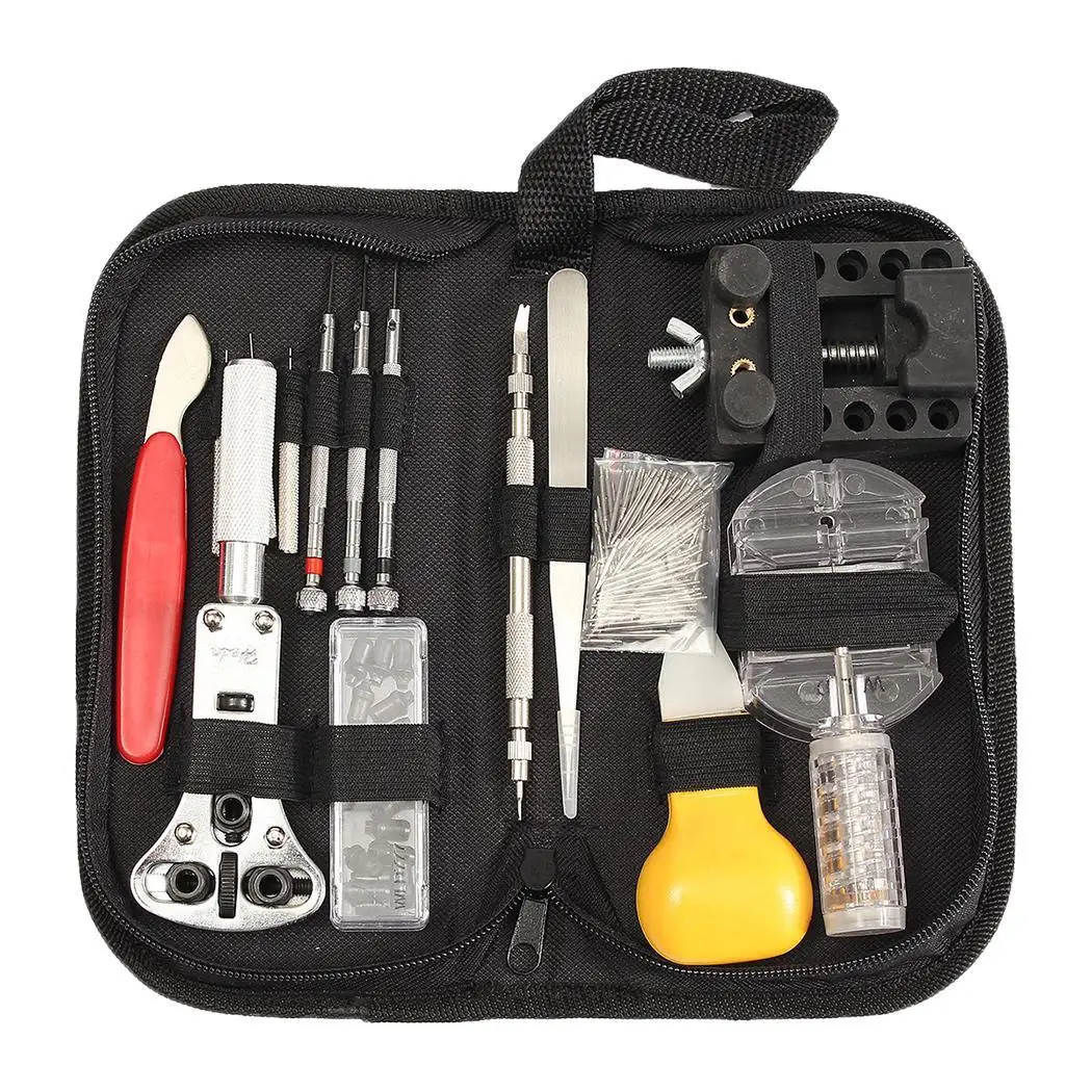 Watch Repair Tool Kit Watchmaker Back Case Remover Canvas Opener Set Black | Наручные часы