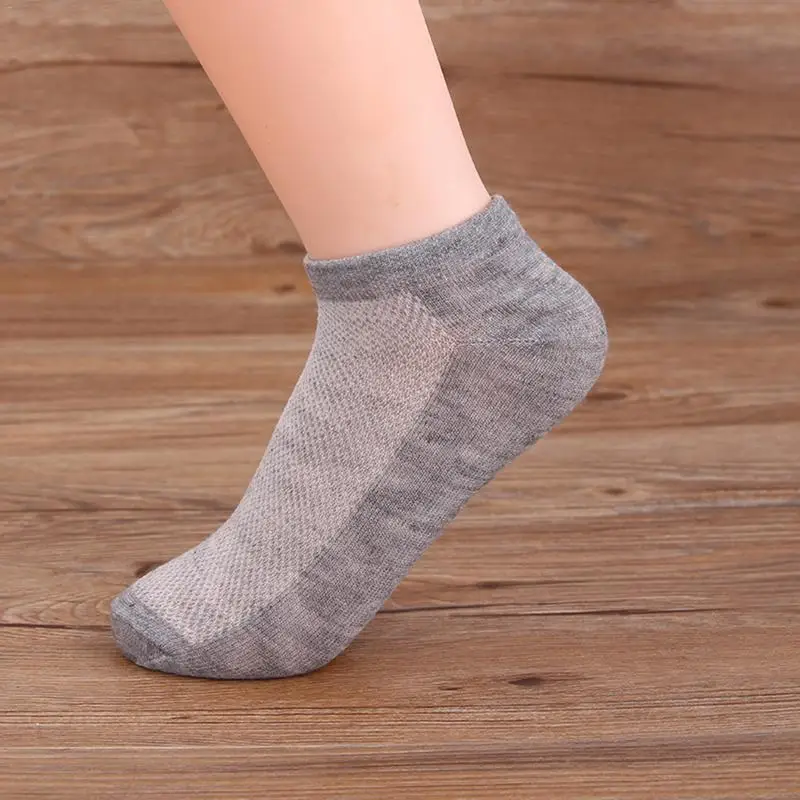 Men's Socks Solid Breathable Mesh Invisible Non-slip Elastic Soft Short Ankle For Women | Женская одежда