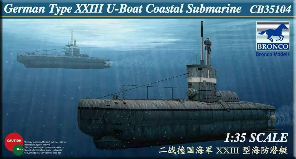Bronco CB35104 1/35 Тип XXIII U Boat немецкая подводная лодка|Наборы для сборки моделей| |