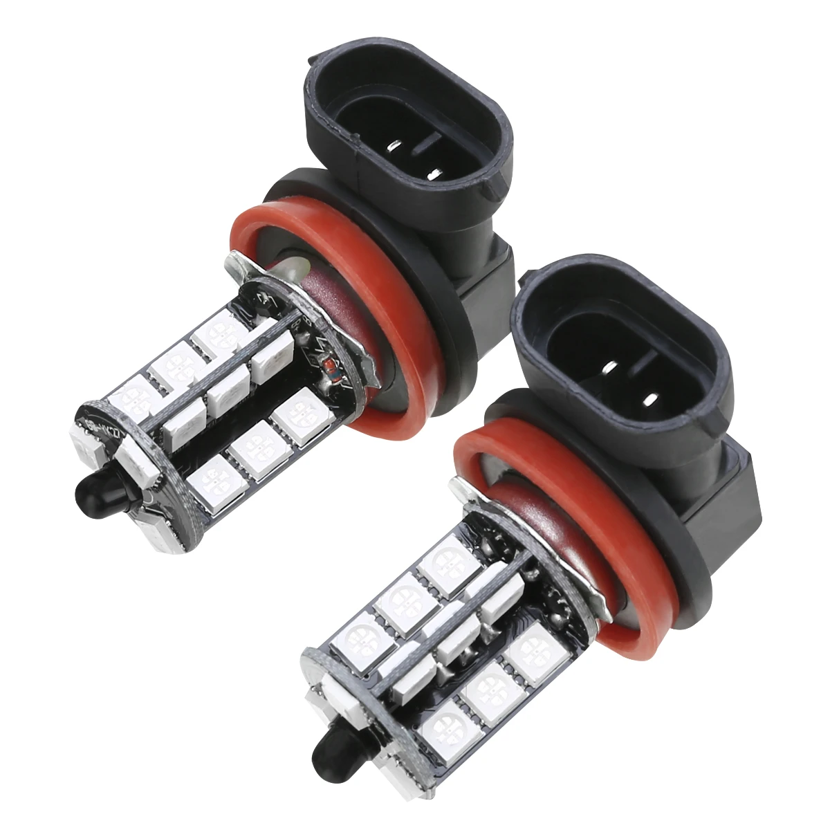 New Pair H11/H9/H8 5050 27SMD RGB LED Fog Driving Light Lamp Bulb+Remote for Car Signal Atmosphere Lighting | Автомобили и