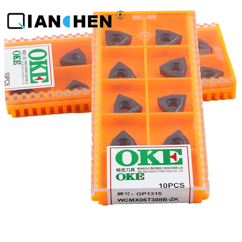 

Original quality OKE 10pcs/lot high precision high performance high strength CNC WCMX06T308B-ZK OP1315 industry carbide inserts