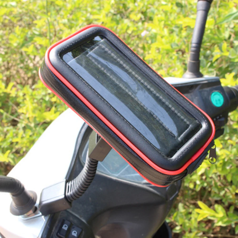 Motorcycle Bicycle Bracket Rearview /Handlebar Holder Mount Waterproof Bag Pouch Cover Case for Universal Mobile Phone GPS | Автомобили и