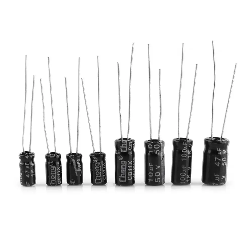 500pcs 10V~50V 24 Values Aluminum Electrolytic Capacitor Assorted Kit 0.1uF to 1000uF|Регуляторы напряж./стабилизаторы|