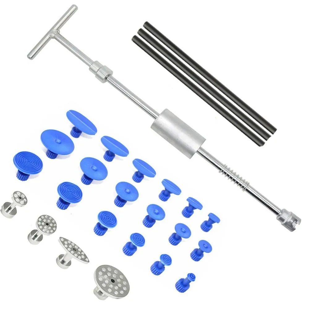 comprar Pdr Kit Carro Paintless Dent Repair Extrator Martelo Deslizante Martelo Reverso Cola Guias Fungos Ventosa Para Dent Remover