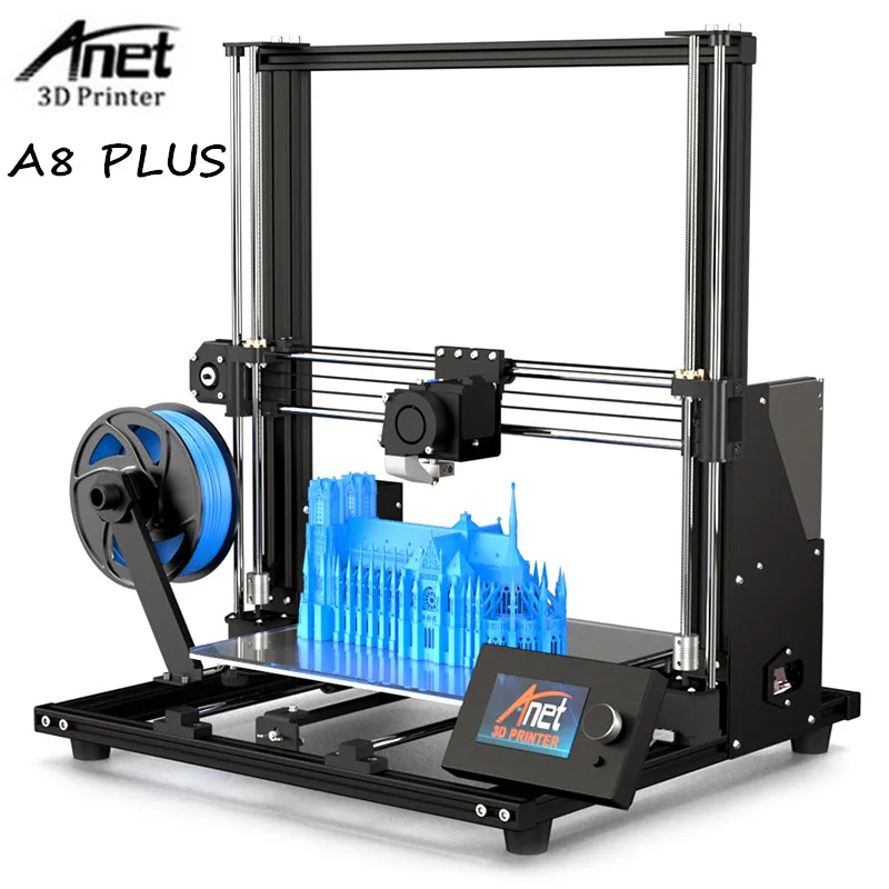 Anet A8 Plus обновленная версия DIY 3D принтер 300x300x350 мм Высокоточный металлический
