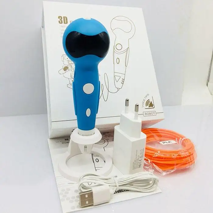 Детский креативный Робот 3D ручка для печати DIY рисования с голосом US UK EU AU