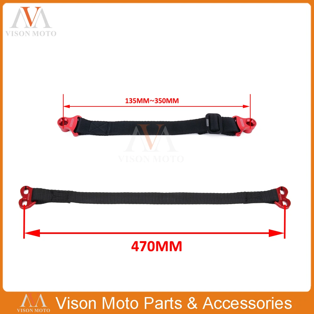 Front Rear 470MM 325MM Rescue Strap Pull Safety Belt For Honda Yamaha Kawasaki CRF XR YZ WR WRF TTR KXF KLX CRF250 CRF450 YZ250 |