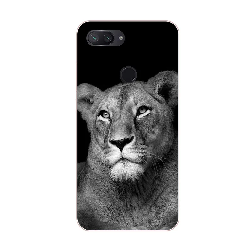 xiaomi mi 8 lite Case Silicon Beast animal Painting Soft TPU Back Cover for mi8 Phone protect Bags shell |