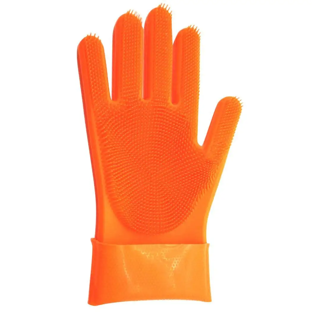 1 пара силиконовых перчаток для мытья посуды волшебные перчатки кухонные