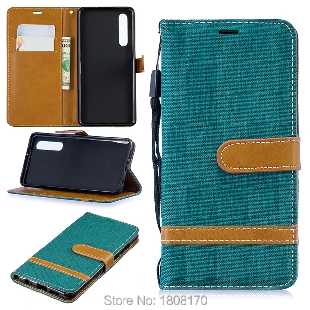 C-Ku For Samsung Galaxy S10 Plus Canvas Wallet Leather Case Huawei P30 Pro Honor 10 Lite Stand Flip Pouch TPU Cover 50pcs | Мобильные