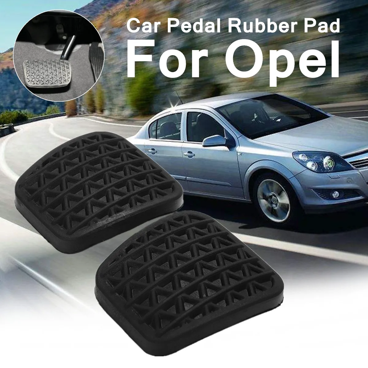 Черный резиновый коврик 2 шт. 6x7x2 5 см подходит для Opel стабильные характеристики
