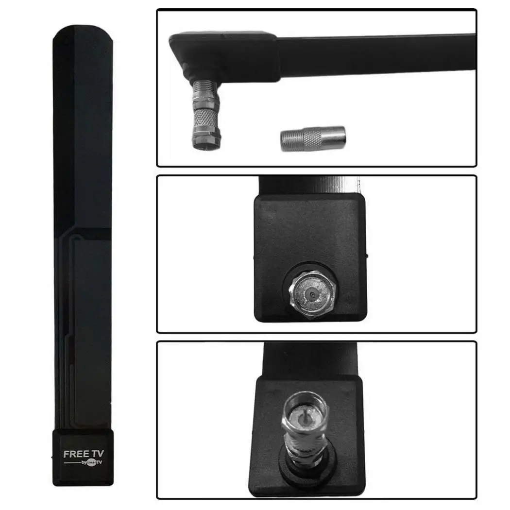 Full HD 1080 Digital Clear Indoor 1Meter Ditch Cable Signal TV 220 Antenna Black 90 254 dB 1080P 146-176MHz | Электроника