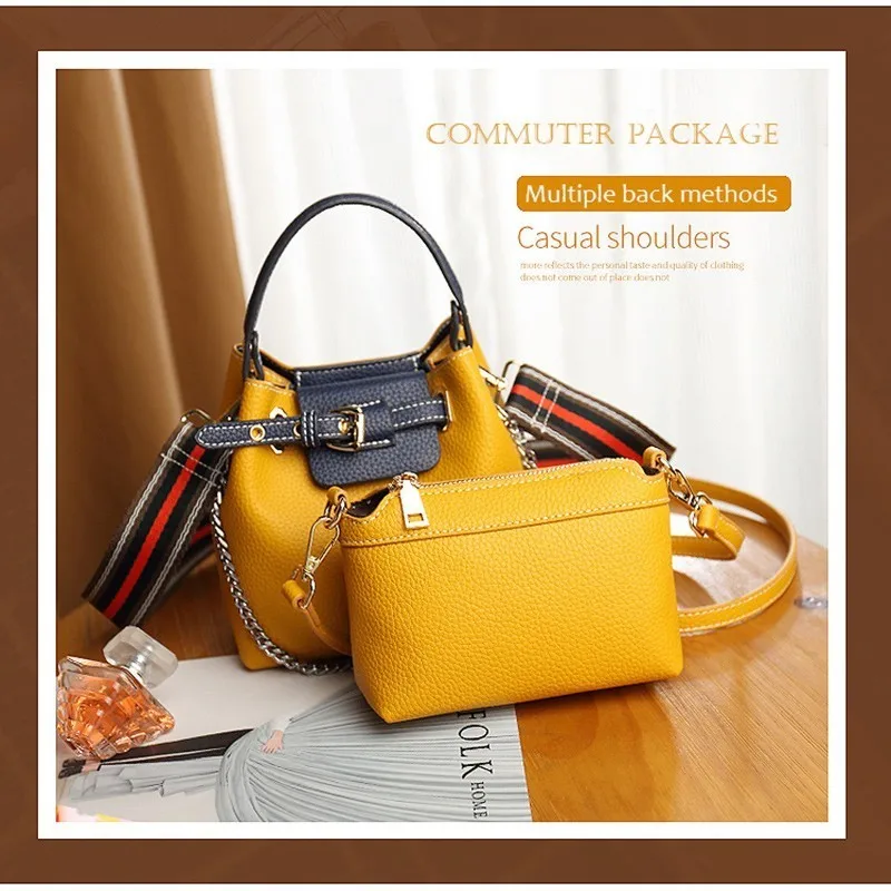 LIKETHIS модная женская сумка Кроссбоди из двух частей с широким плечевым ремнем на