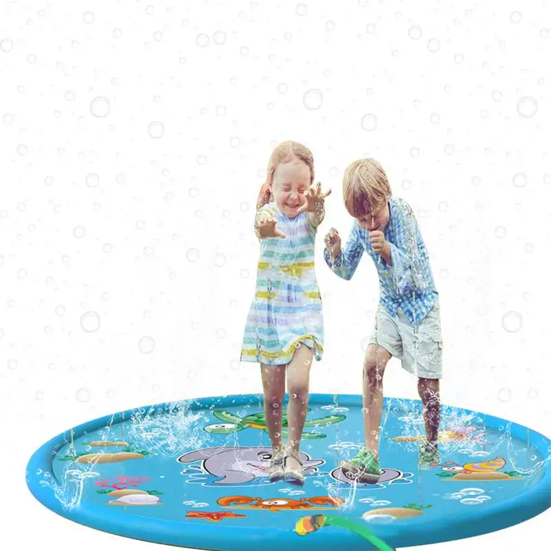 

Cartoon Inflatable Lawn Water Spray Game Mat PVC Children Playing Water Toys