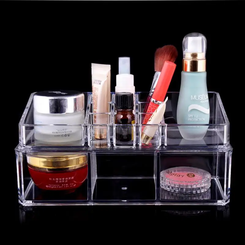 Прозрачный косметичка Crystal Clear ящик для хранения ювелирных изделий тампон Skincare