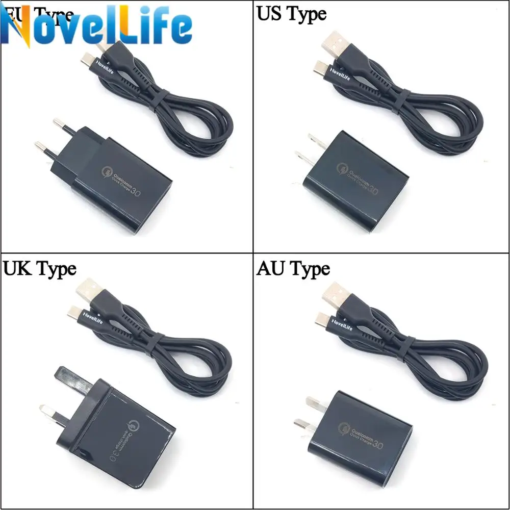 QC3.0 быстрое зарядное устройство Aadapter usb type C мягкий силиконовый резиновый кабель комплект питания EU US штекер для TS80 Цифровой паяльник
