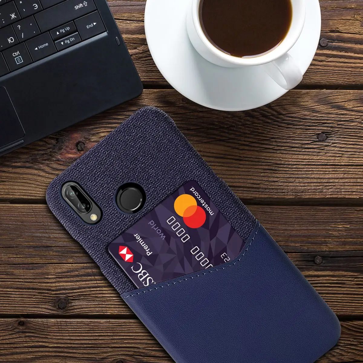 Двухцветный комбинированный чехол для телефона Xiaomi Redmi Note 7 из искусственной кожи