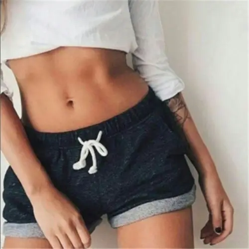 

2019 Hot Selling Casual Women Girls Sports Gym Running Shorts Summer Beach Workout Belt Soft Sexy Short Pants New Arrived