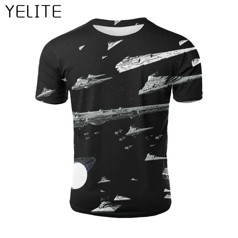 YELITE/Новинка 2019 года Горячая линия Геометрическая 3D футболка летняя повседневные