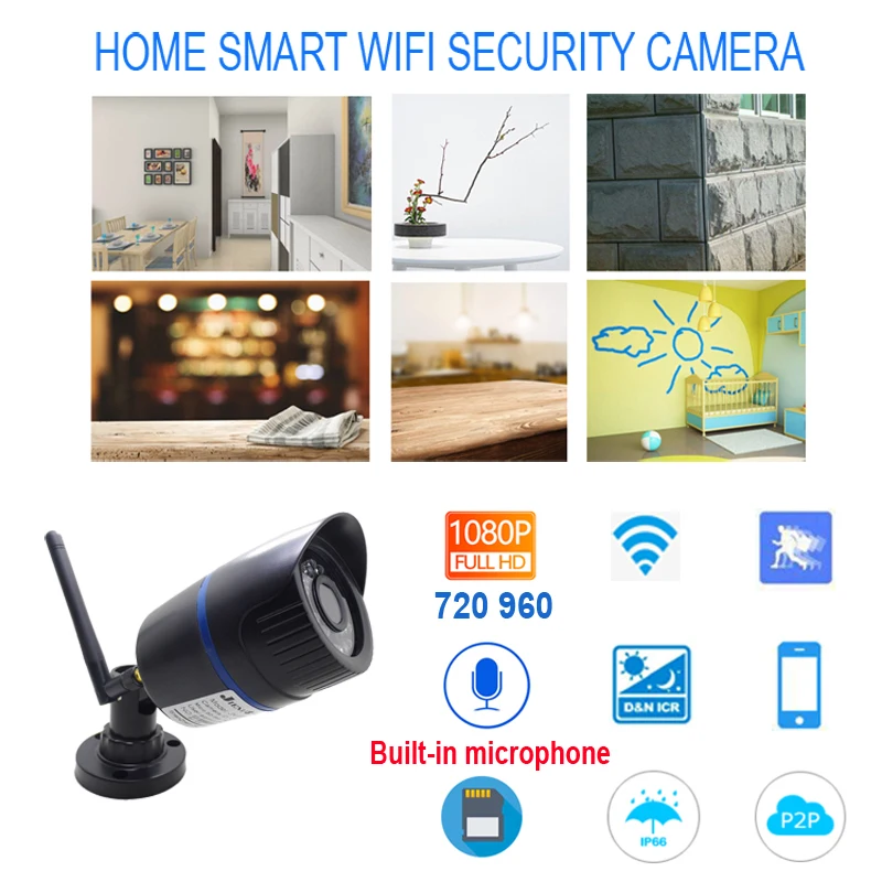 JIENUO ip камера Wi Fi 720P 960P 1080P HD беспроводная Cctv водонепроницаемая IPCam